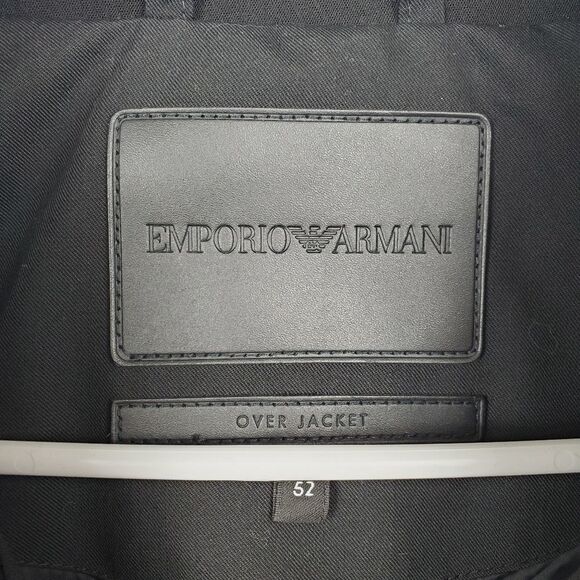 EMPORIO ARMANI Over Jacket Matrix Full Zip Up Out Pockets Lined Long Sleeve Mens - Picture 3 of 10